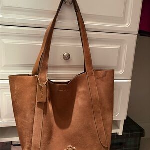 Coach suede tote bag